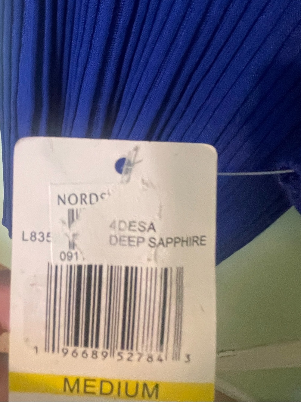 NWT-Nina Leonard Long Sleeve Pleated Midi Dress - Blue size medium - Picture 8 of 8